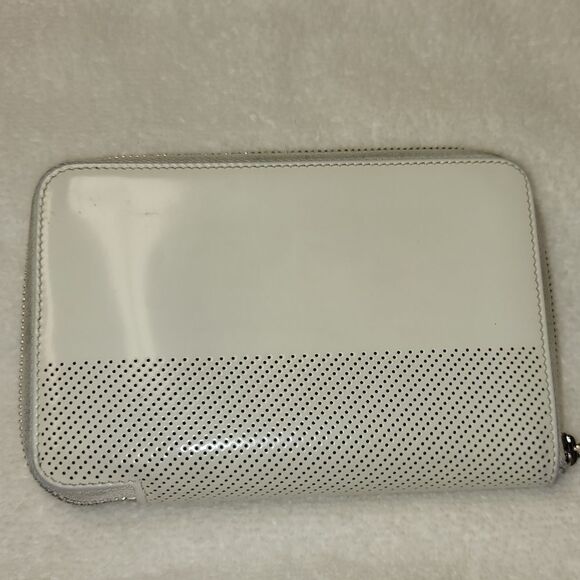 Celine Patent Leather Zip Around Wallet in Ivory - Picture 2 of 8